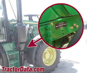 John Deere 6110M serial number location
