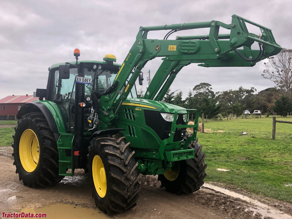 European John Deere 6155M with Tier II engine and model 643R front-end loader.