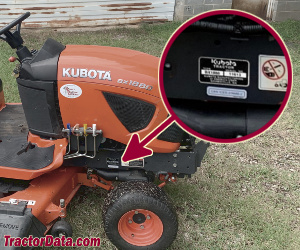 Kubota BX1880 serial number location