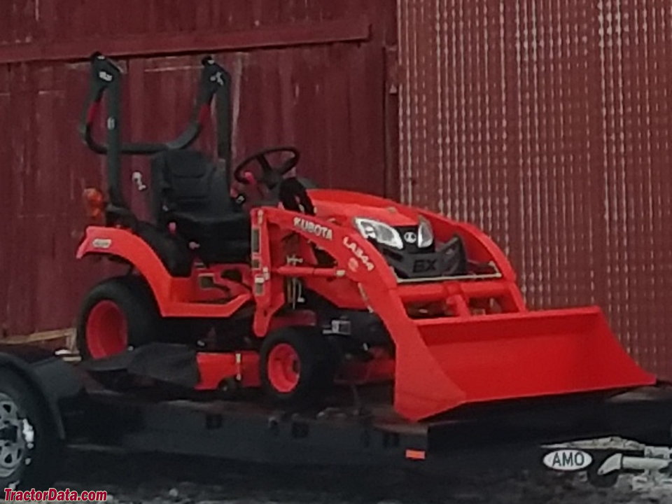 Kubota BX1880 with front-end loader.