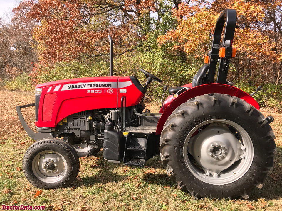 Massey Ferguson 2605H with two-wheel drive.