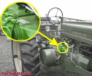 John Deere G serial number location