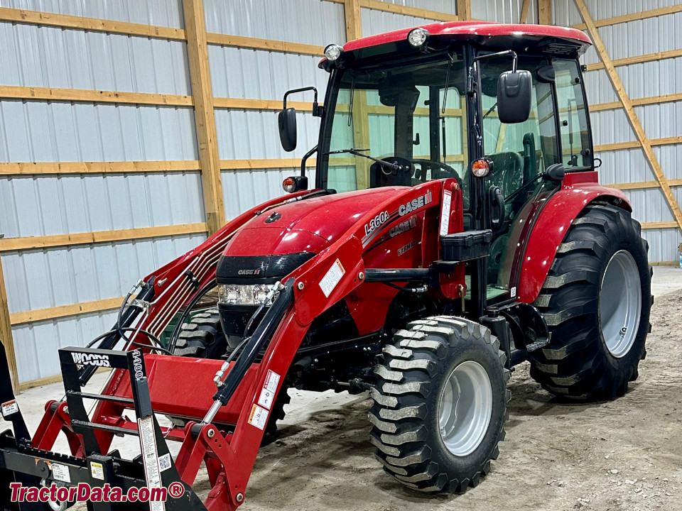 JCase IH Farmall 45C compact utility tractor with L360A front-end loader.