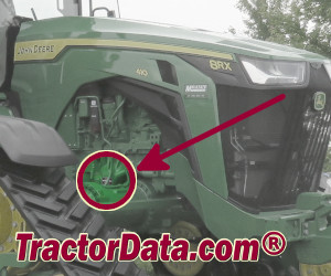 John Deere 8RX 410 serial number location
