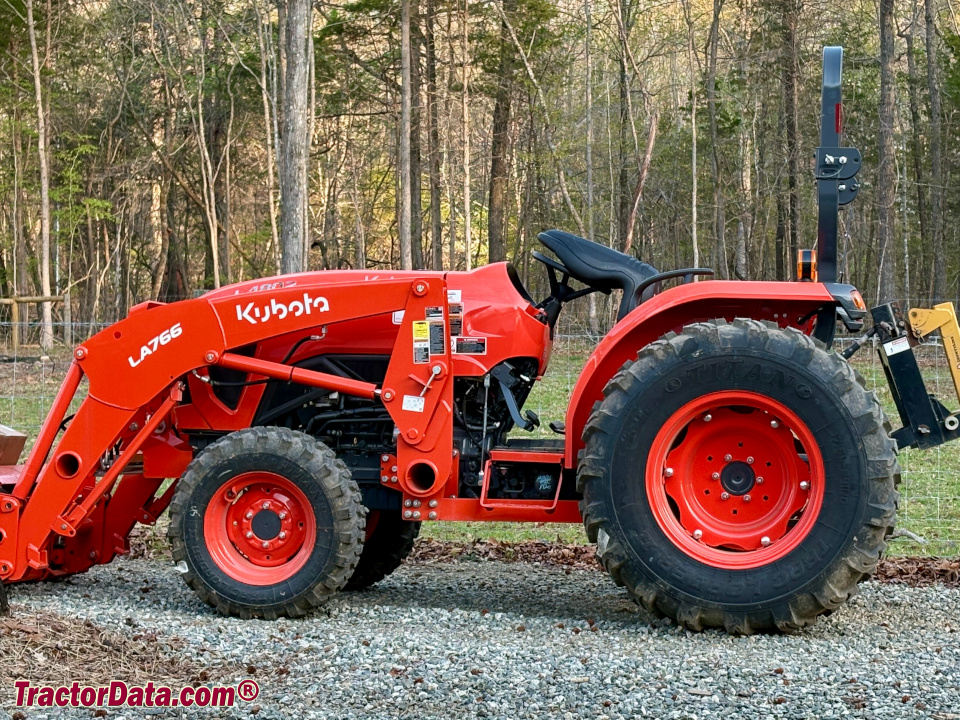Kubota L4802 compact utility tractor with LA766 front-end loader.