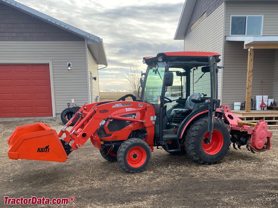 Kioti CK3520 compact utility tractor with KL4030C front-end loader.
