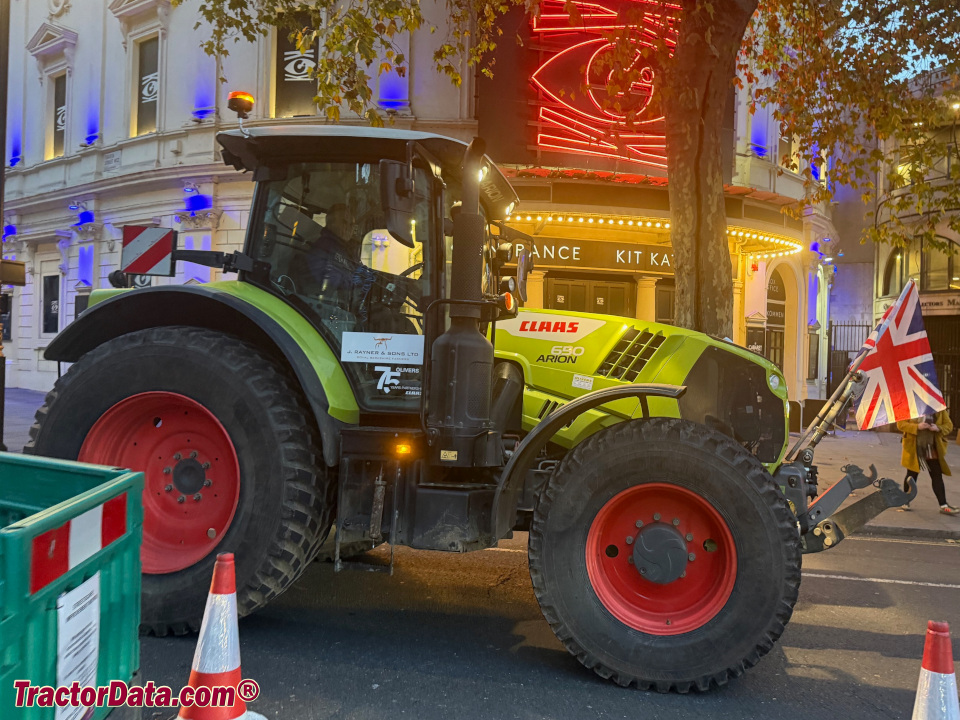 Claas Arion 650 tractor.