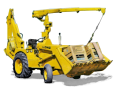 Long 5-N-1 backhoe tractor
