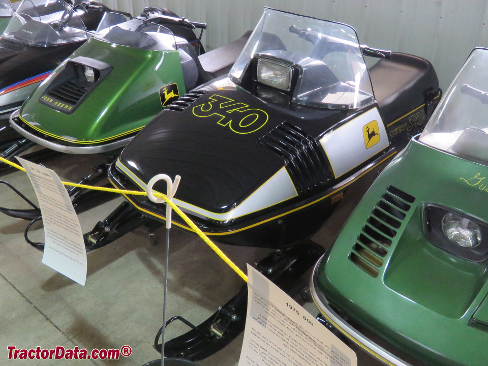 1977 John Deere 340 Liquifire snowmobile.