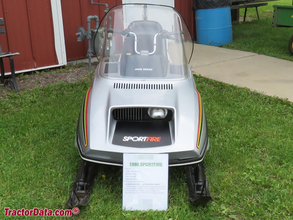 1980 John Deere Sportfire snowmobile.