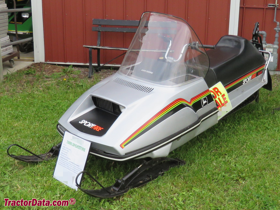1980 John Deere Sportfire snowmobile.