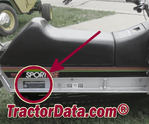 John Deere Sportfire serial number location