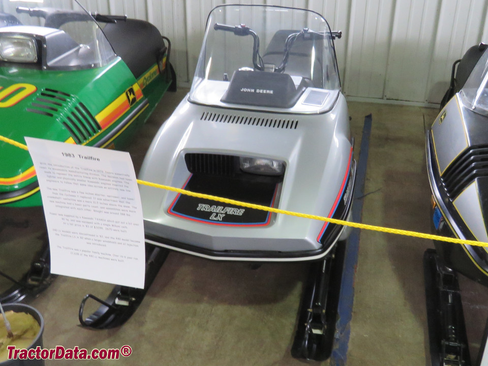1983 John Deere Trailfire LX snowmobile.
